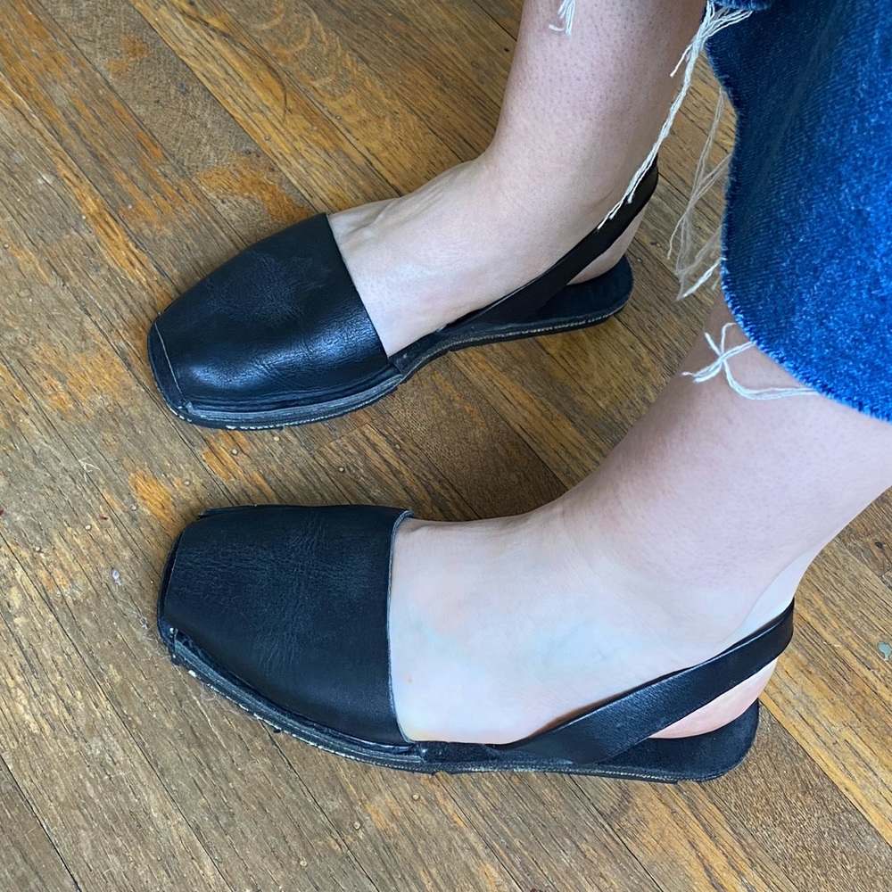 Black Leather Sandals